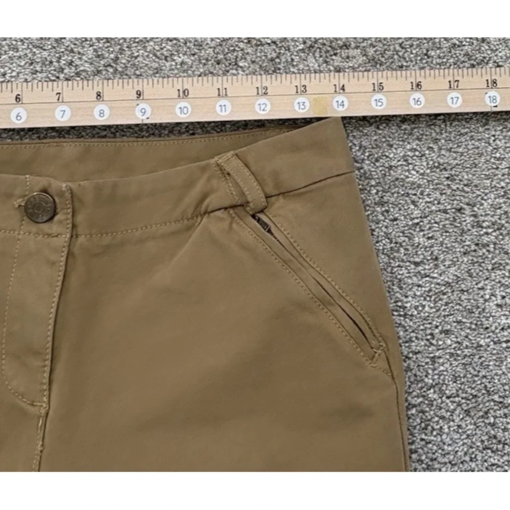 J Crew Skinny Moto Pants‎ Womens 0 Khaki Tan Stretch Twill Knit Minimalist 28x28